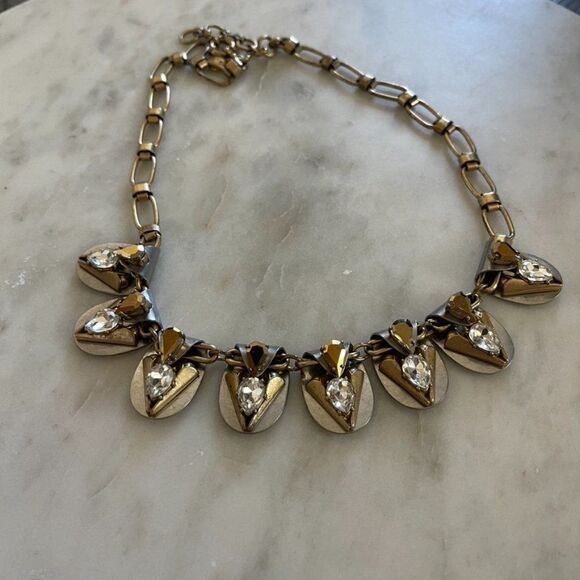 J Crew Jewel Crystal Spike Statement Necklace - Picture 3 of 7